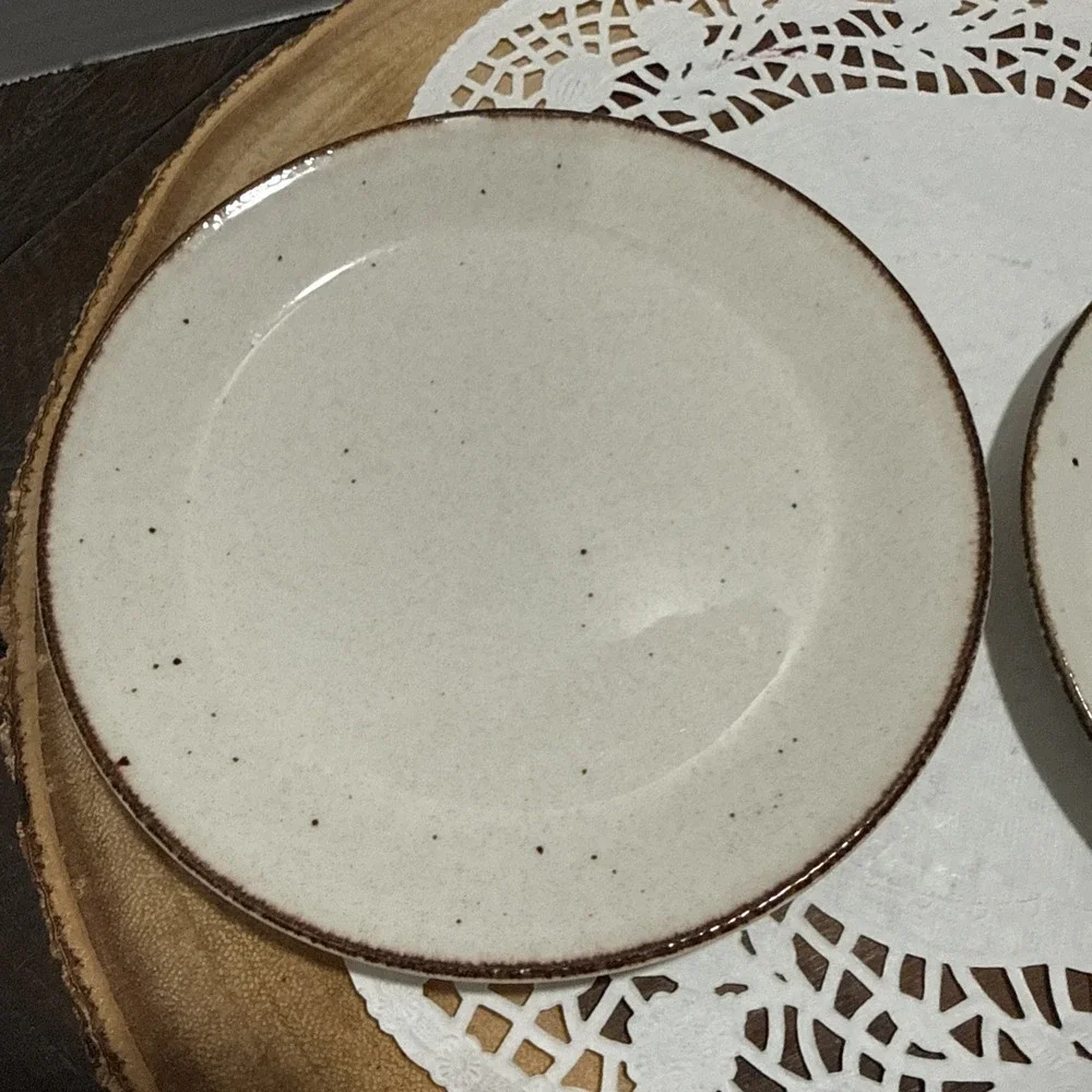 J&G Meakin Lifestyle Bread Butter Plates Set Of 2 England Speckled 6.5